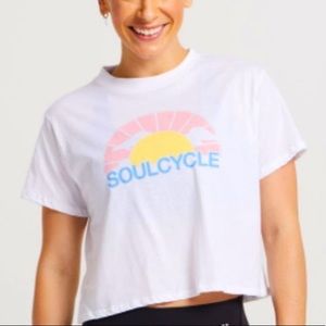 Sunny SoulCycle crop tee